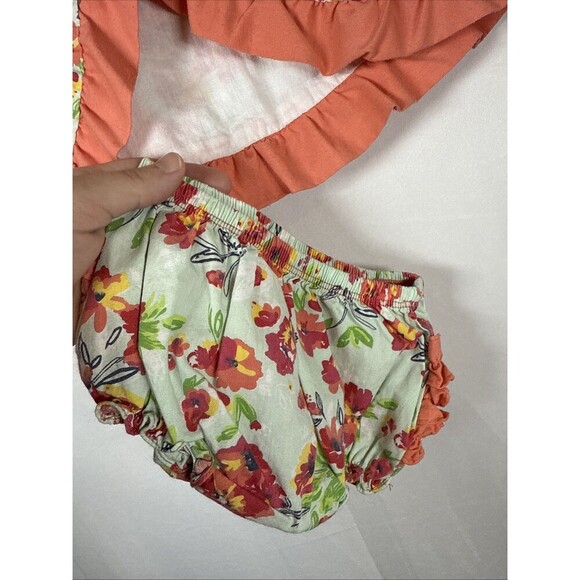 Ruffle Butts Set Tank And Bloomers Size 6-12 M Preowned Floral - Picture 6 of 9